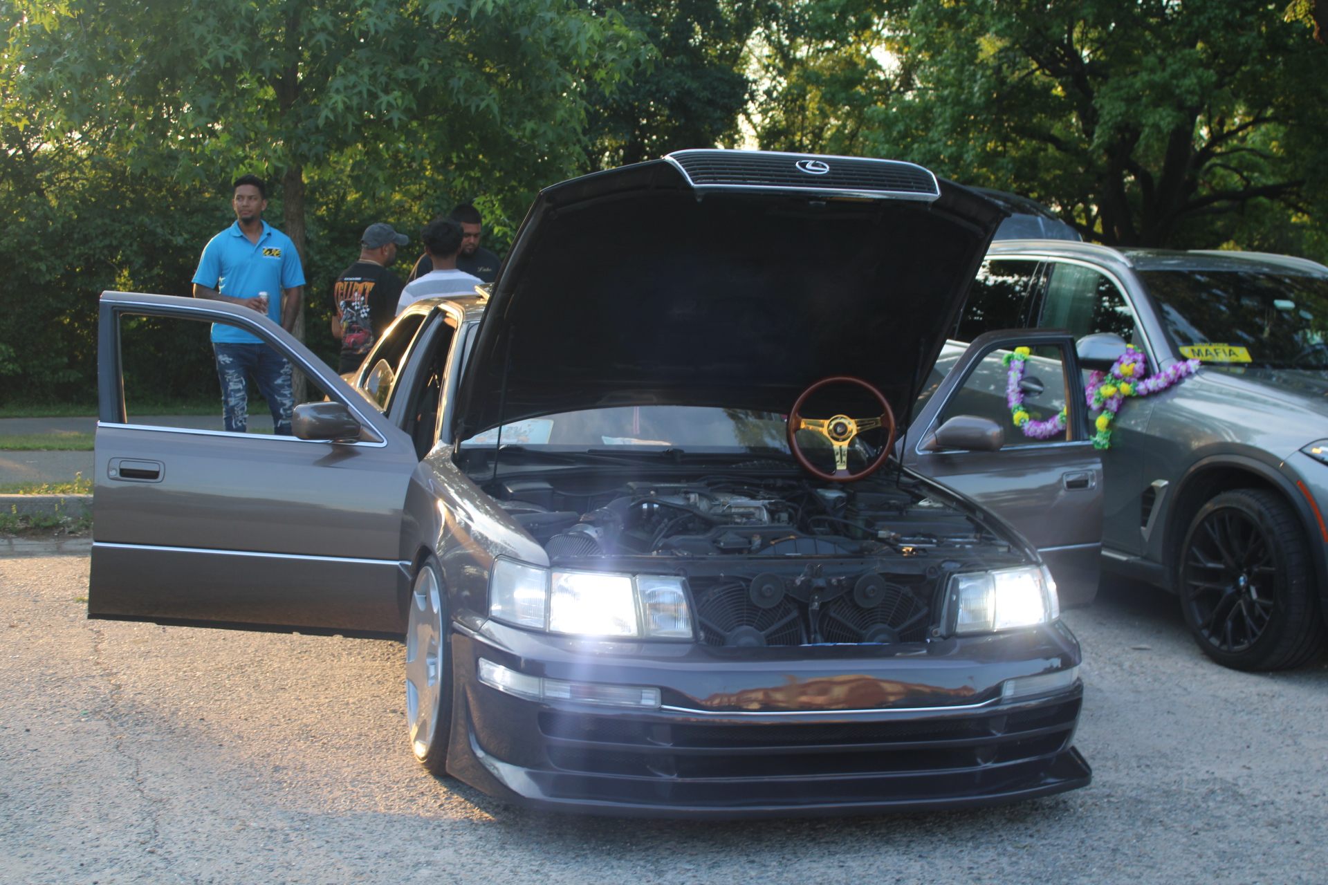 Lexus LS front end at sunset