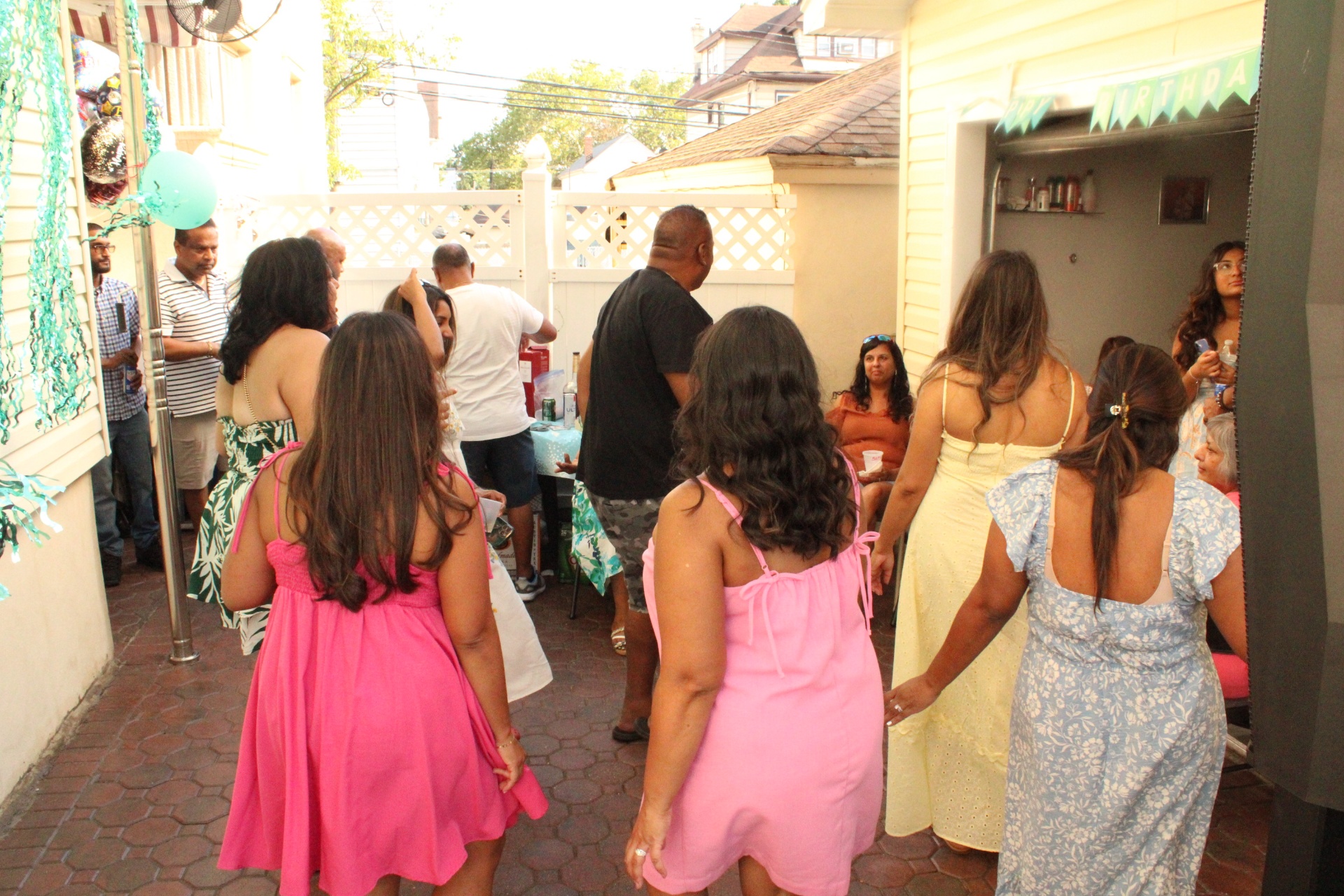 Family party crowd