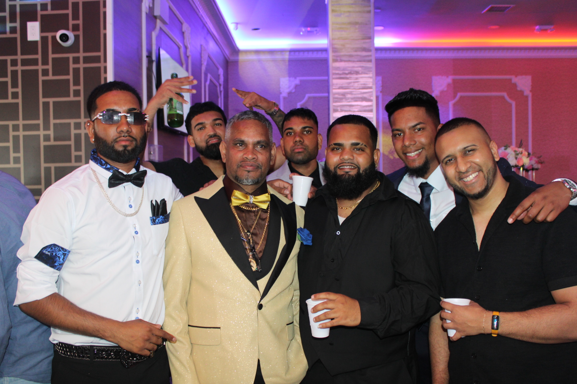 Celebration with the crew