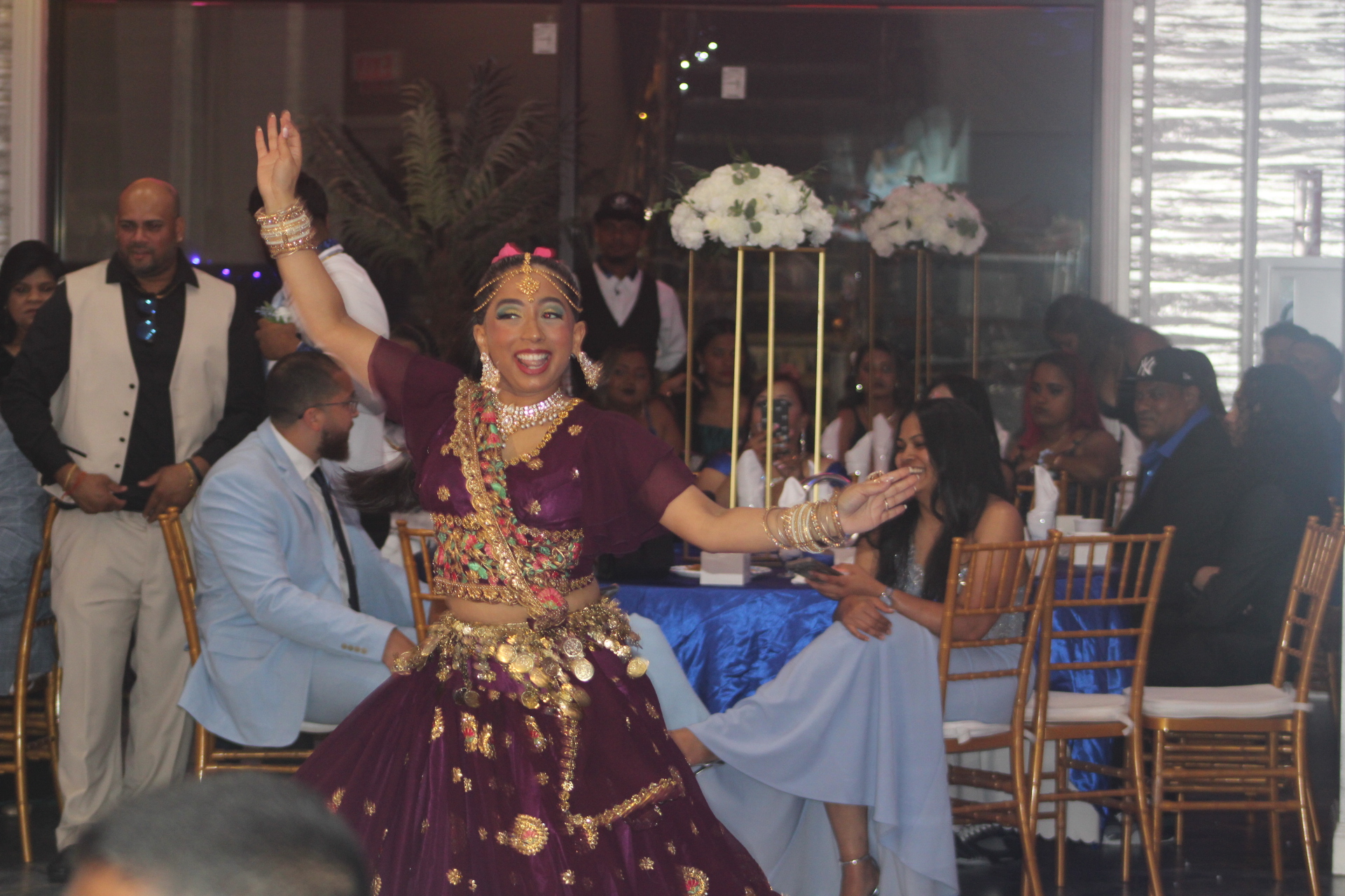 Sweet sixteen entrance in traditional lehenga